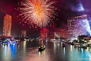 Happy New Year 2016 celebration in Bangkok Thailand Fireworks Eve