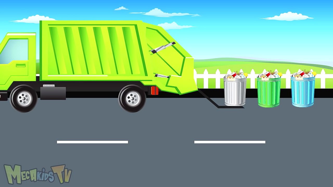 Garbage Truck - Monster Trucks For Children - Mega Kids Tv