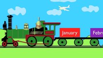 Months of the Year Train (January,February..) Learning for kids