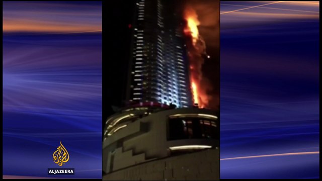 Huge fire engulfs Dubai skyscraper on New Year's Eve
