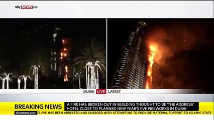 Fire Breaks Out At The Address Hotel, Downtown Dubai  VIDEO) bt star world