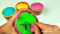 KZKCARTOON TV-Play-Doh Ice Cream Surprise Eggs Toys Mickey Mouse Thomas the Tank Peppa Pig Frozen Cars 2 FluffyJet