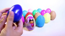 Play Doh Dora The Explorer Surprise Eggs Dora La Exploradora Huevos Sorpresa Peppa Pig Frozen Micke