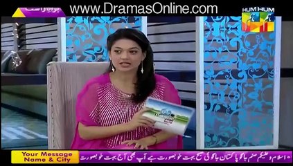 Saba Qamar Sharing her Diet Plan for the First Time in a Live Show