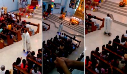 Hoverboard Üzerinde Vaaz Veren Rahip