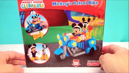 MICKEY MOUSE CLUBHOUSE MICKEY'S PATROL BIKE PLAYSET VIDEO TOY REVIEW