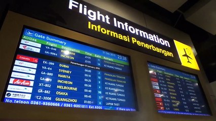 Kedatangan Pertama Pesawat di Bandara Ngurah Rai Bali