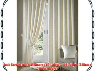 Cream Ivory Curtains Tape Top Madison 90x108