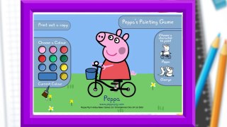 animation tv Pinta a Peppa Pig y su bicicleta - Peppa Pig with her bike peppa Pig