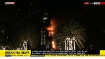 Huge Fire Engulfs Dubai Building Near New Year's Eve Fireworks 2016