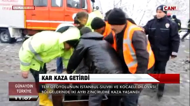 YOĞUN KAR YAĞIŞI KAZA GETİRDİ***EDİRNE-ANKARA İSTİKAMETİ KAPANDI***1 OCAK 2016