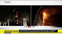 Huge Fire Burns Hotel In Dubai during New Year's Eve 2016 (VIDEO)