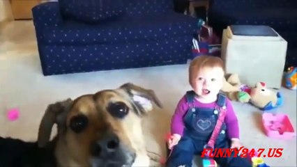 Funny Babies-Dog Making Babies Laugh Compilation 2016