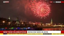 Moscow, Russia Fireworks New Year Eve 2016