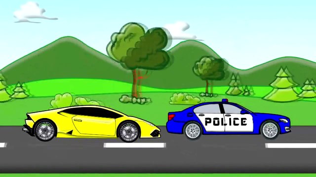 Policja pościg - Bajki Dla Dzieci Auta Police chase