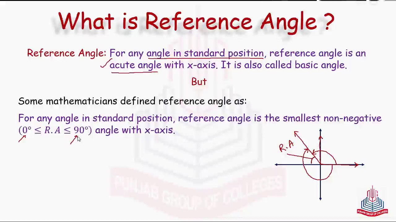 What is Reference Angle ? Use of Reference angle - video Dailymotion