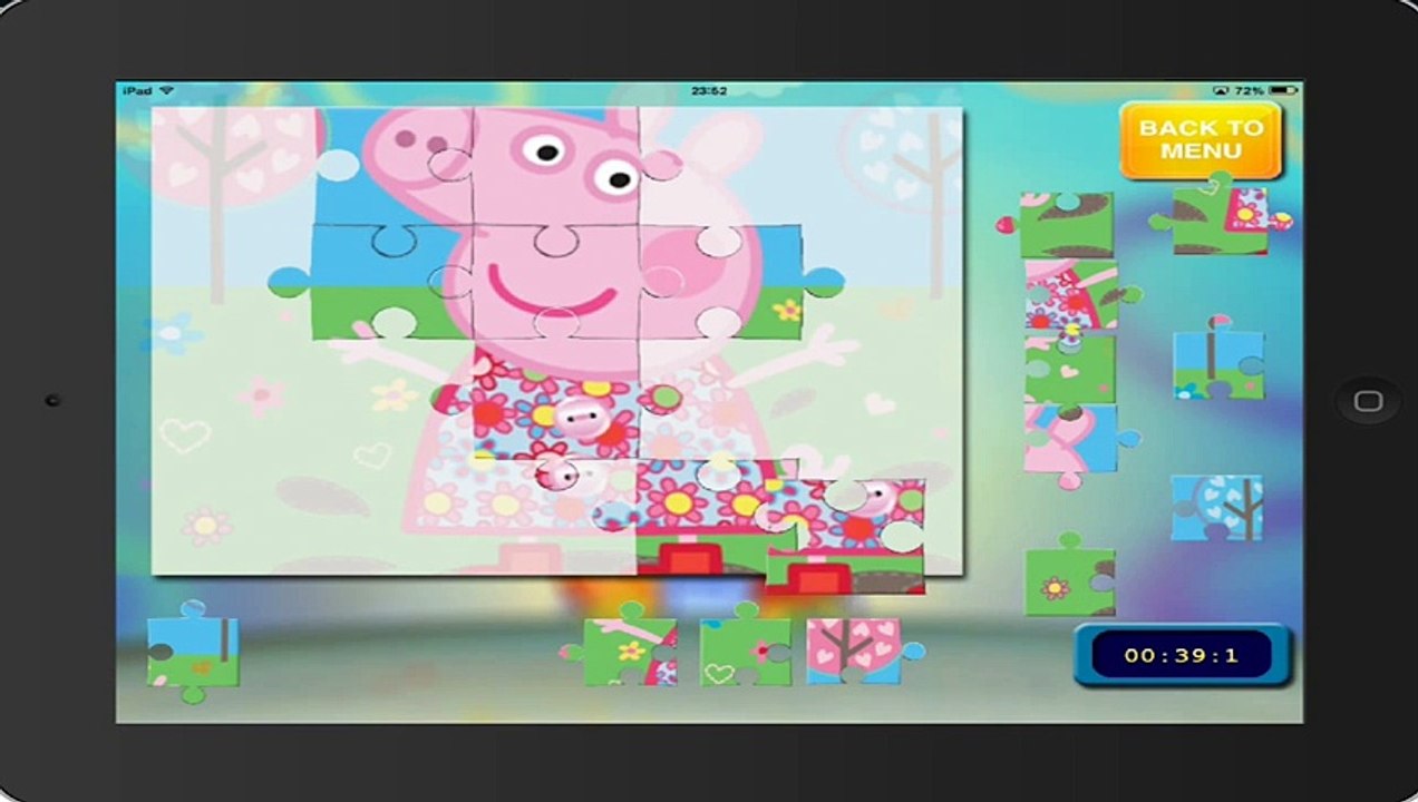 english PEPPA PIG puzzle 15 HD ipad english gameplay juegos peppa pig