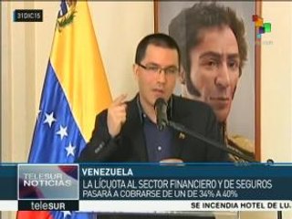 Venezuela: Lícuota al sector financiero y de seguros será del 40%