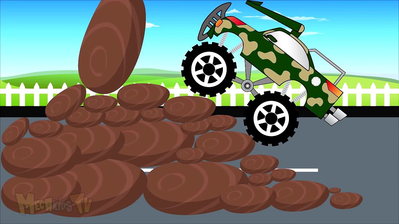 Military Truck - Monster Trucks For Children - Mega Kids Tv