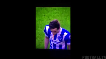 James Wilson vomits on pitch before kick-off Brighton