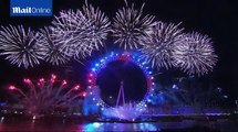 2016 new year celebration London fireworks