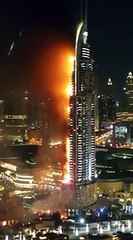 حريق فندق في دبي راس السنه 2016 The Address Downtown Dubai Fire