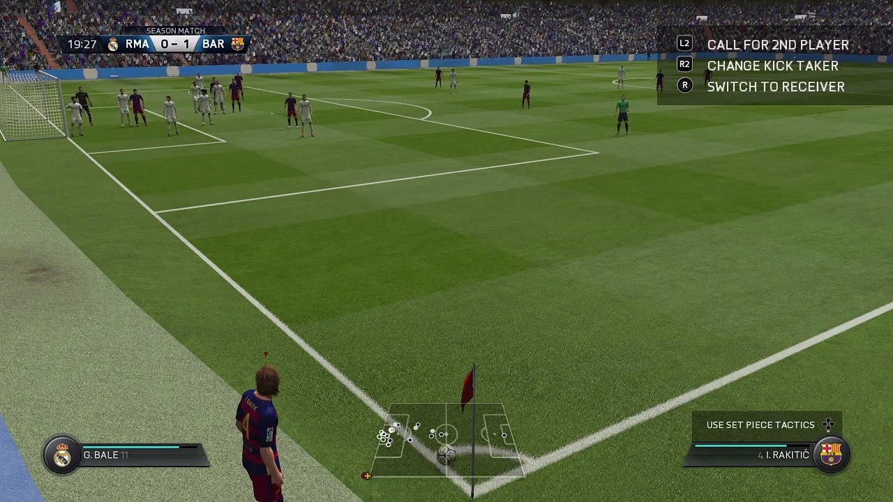 Corner Kick Bicycle Kick by Suarez | FIFA 16