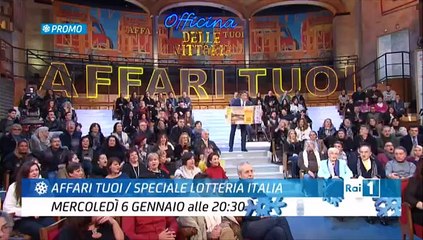 Promo "Affari Tuoi" - Speciale "Lotteria Italia"  06/01/2016 su Rai 1