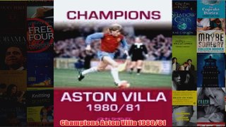Champions Aston Villa 198081