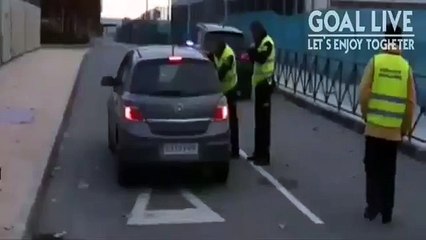 James Rodriguez arrives at Real Madrid City with the police in hot pursuit