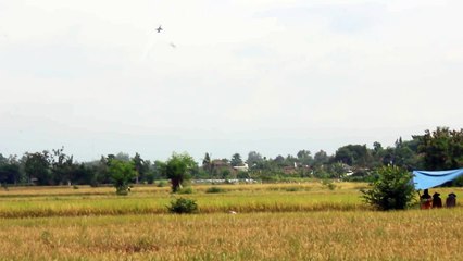 Moments of Fighter jet T510i crashes at Gebyar Dirgantara Air show, Yogyakarta December 21, 2015