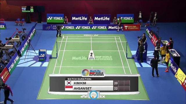 Yonex Sunrise Hong Kong Open 2015 | Badminton QF M5-MD | Kim/Kim vs Ahs/Set