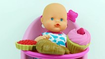 Play Doh Ice cream for Baby doll Nenuco Sweet Desserts Time Cupcake Popsicles