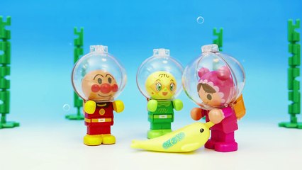 アンパンマンおもちゃアニメ 海底でみつけたびっくら？たまご PPCandy Channel Anpanman Toy Anime Suprise Eggs