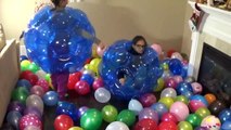 BUBBLE COSTUME! SUPER Orbeez Balloon Pop Challenge Sofia First Olaf Frozen Disney Cars Toys Fun Toyz