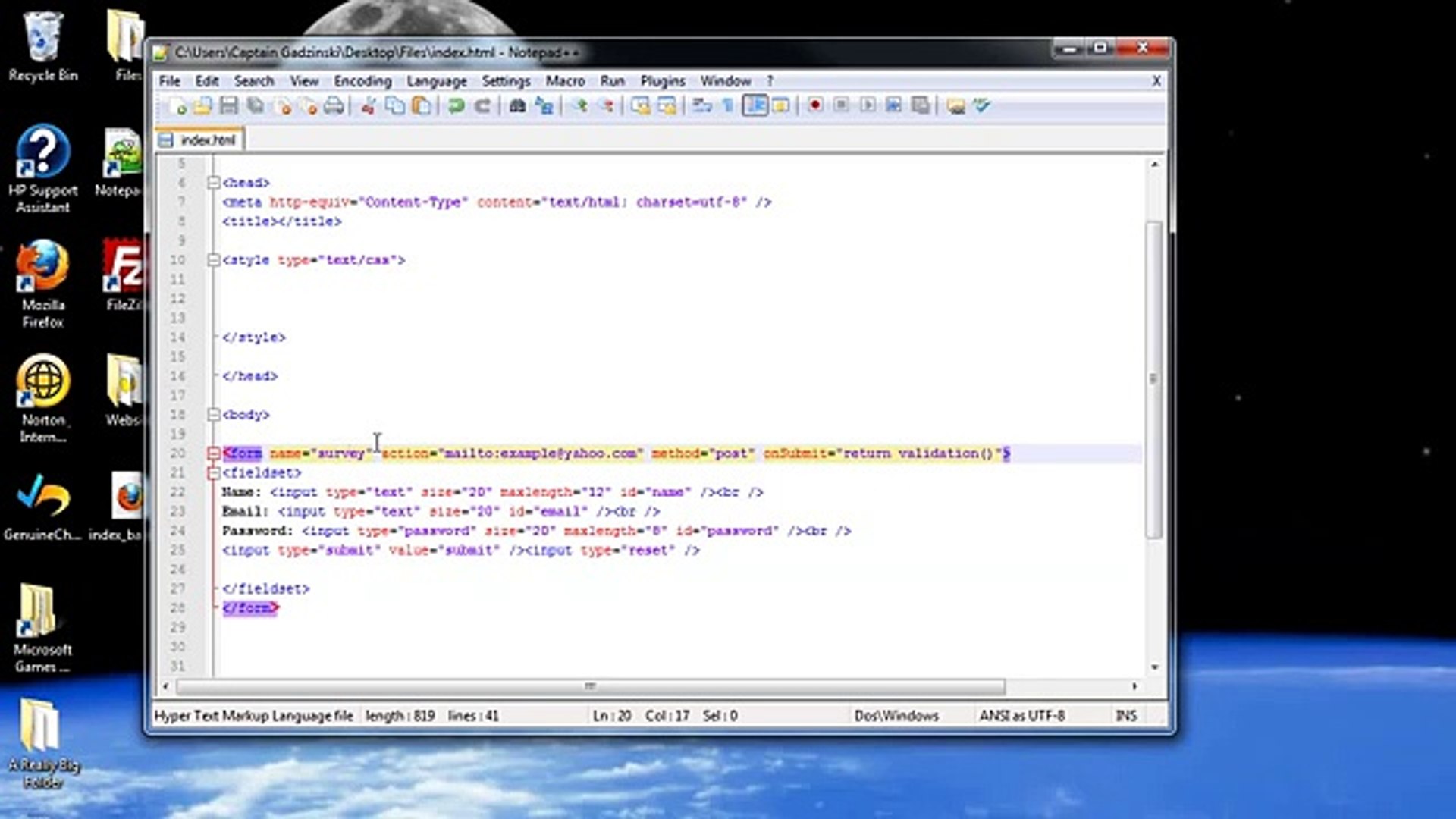 ⁣Javascript Project 1 - Simple Form Validation (Part 1) - PlayIt.pk