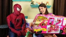 Giant SURPRISE TOYS Sleeping Bag with Disney Princess toys, Barbie RV Camper & Spiderman T