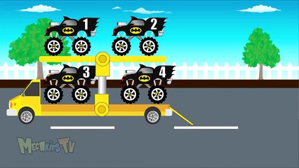 Big Tow Truck - Counting Batman Trucks - Video For Kids