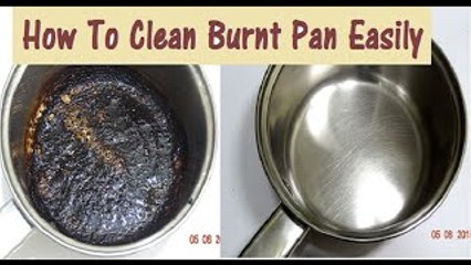 DIY How to Clean Burnt Pan Easily-Useful Kitchen Tip-Easiest Way to Clean a Burnt Pan or P