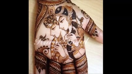 Lovely Radha Krishna Jodi Special Mehandi Henna Deisgns