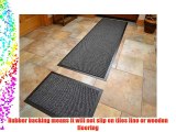 Grey Barrier Mat Machine Washable Set. Available in 4 Sizes (60cm x 180cm