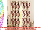 Heavy Canvas Poly Cotton Eyelet Curtains - Ready Made Ring Top Lined Curtain