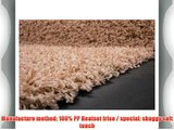 High-Pile Rug Shaggy in Varying Sizes Beige / Light Brown Circular-shape is also available