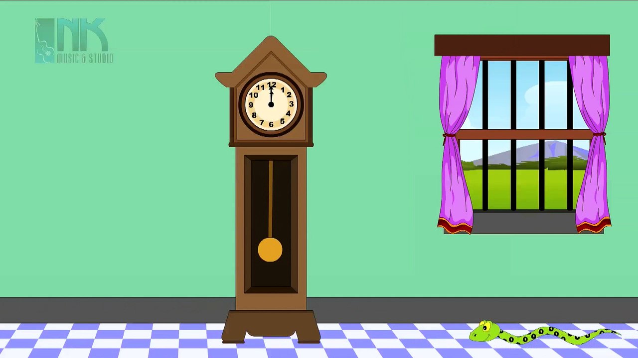 Hickory Dickory Dock Nursery Rhyme  - Cartoon Animation Rhymes & Songs for Children