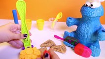Cookie Monster Play Doh Scoops n Treats DIY Ice Cream Cones Popsicles Desserts Play Doh Ice Cream