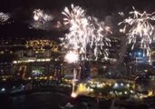 Drone Captures Spellbinding New Year's Eve Fireworks Display in Portugal