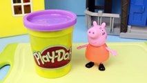 Peppa Pig Superheroes Play Doh Costumes with George Pig in Dinosaur Playdough Suit by ToysReviewToys