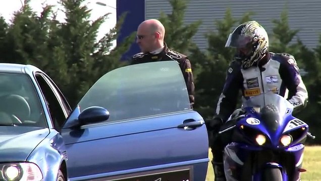 BMW M3 E46 vs Yamaha R1 drift session on track (Motorsport)