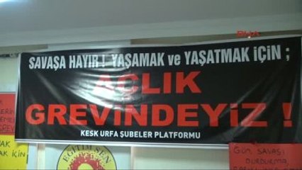 Şanlıurfa'da Kesk'e Bağlı Sendika Başkanları Açlık Grevinde