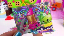 4 Shopkins Season 1 & 2 STICKERS Blind Bag PACKS Collection Box Unboxing Video Cookieswirl